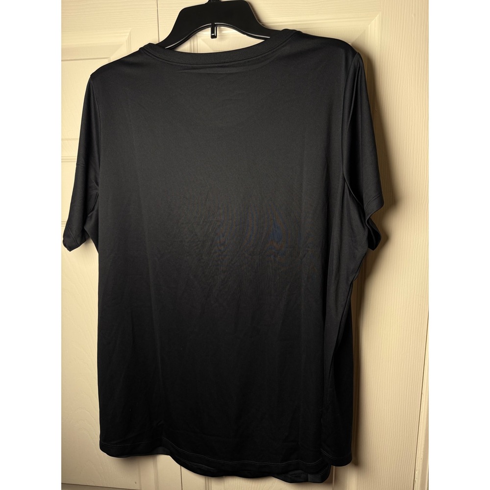 Nike Womens Dri-FIT Training T-Shirt Black Short Sleeve Swoosh Tee Plus 1X - Picture 3 of 8